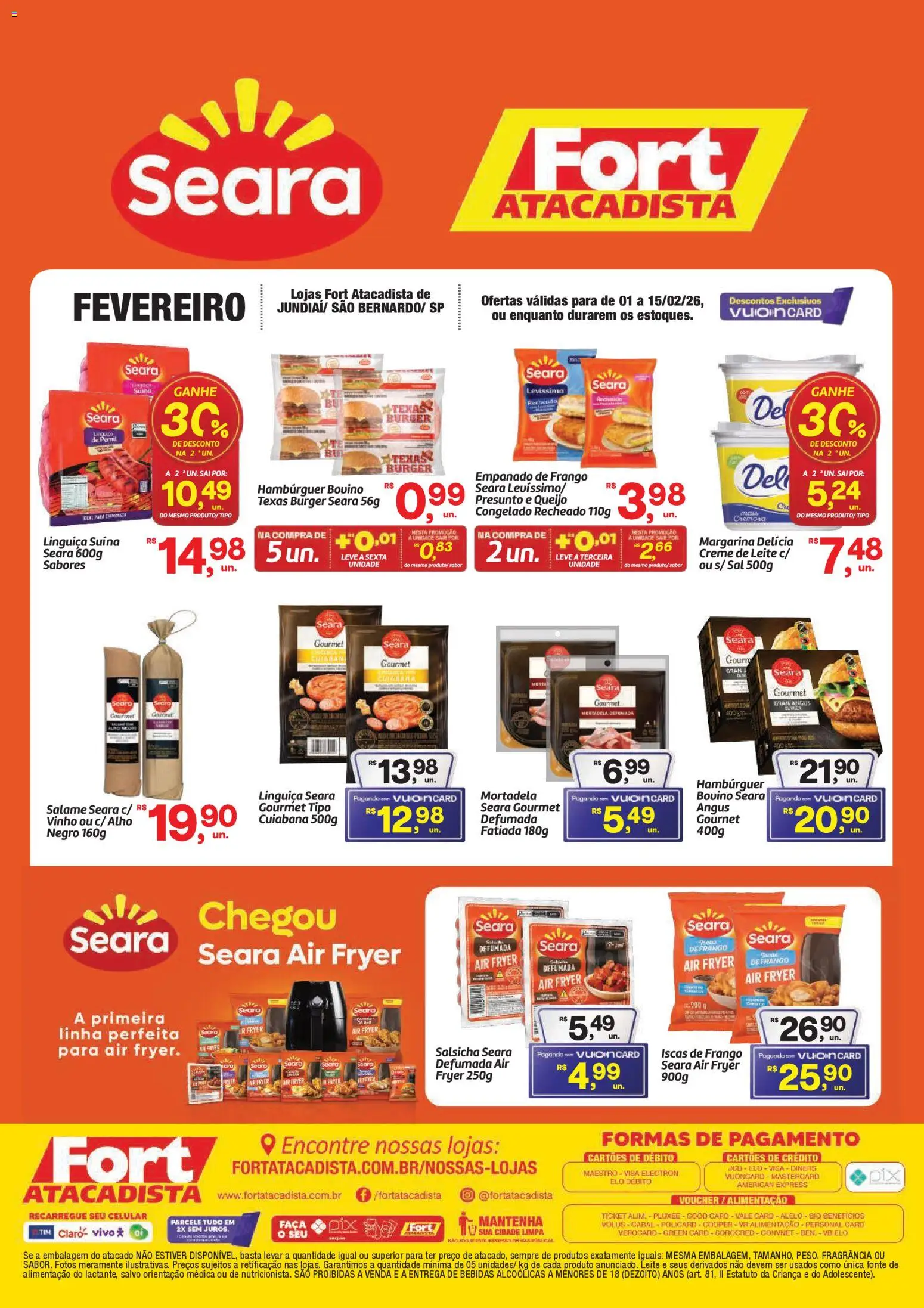 Pré-Visualização do folheto "Ofertas Seara" da loja Fort Atacadista válido a partir de 01/02/2026