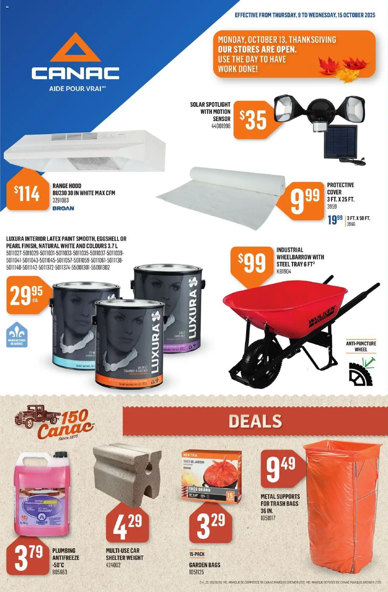 Preview of leaflet Weekly Flyer from shop Canac is valid from Oct 09, 2025 - Range hood