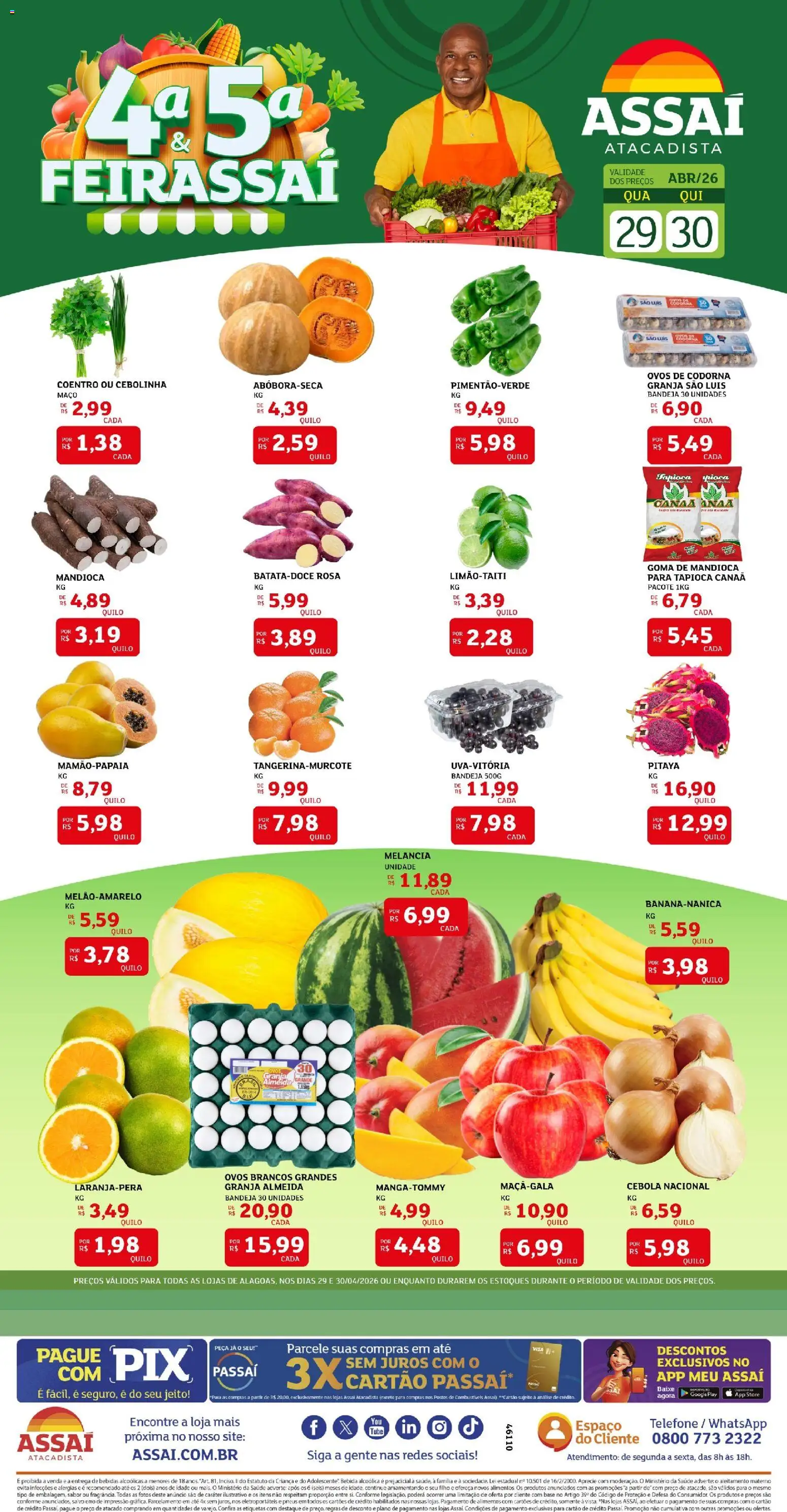 Pré-Visualização do folheto "Assaí Atacadista ofertas - AL" da loja Assaí Atacadista válido a partir de 29/04/2026
