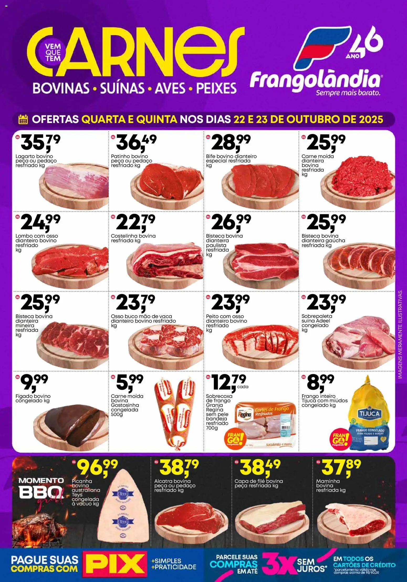 Frangolândia folheto "Ofertas Carnes" válido a partir de 22/10/2025 - número de página 1