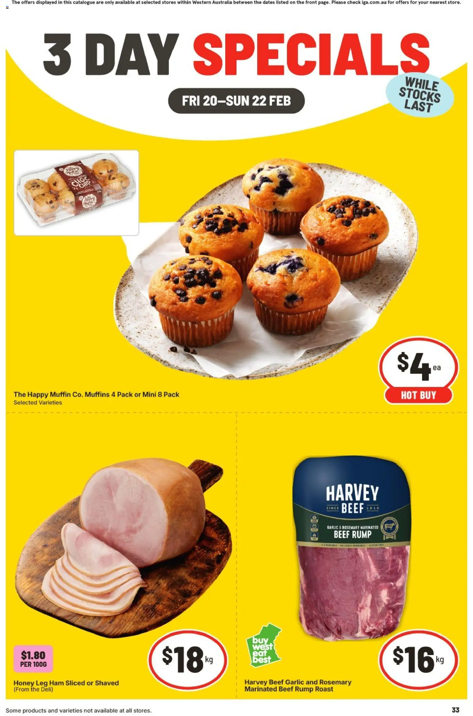 Preview of catalogue 3 Day Specials WA from shop IGA valid 20/02/2026