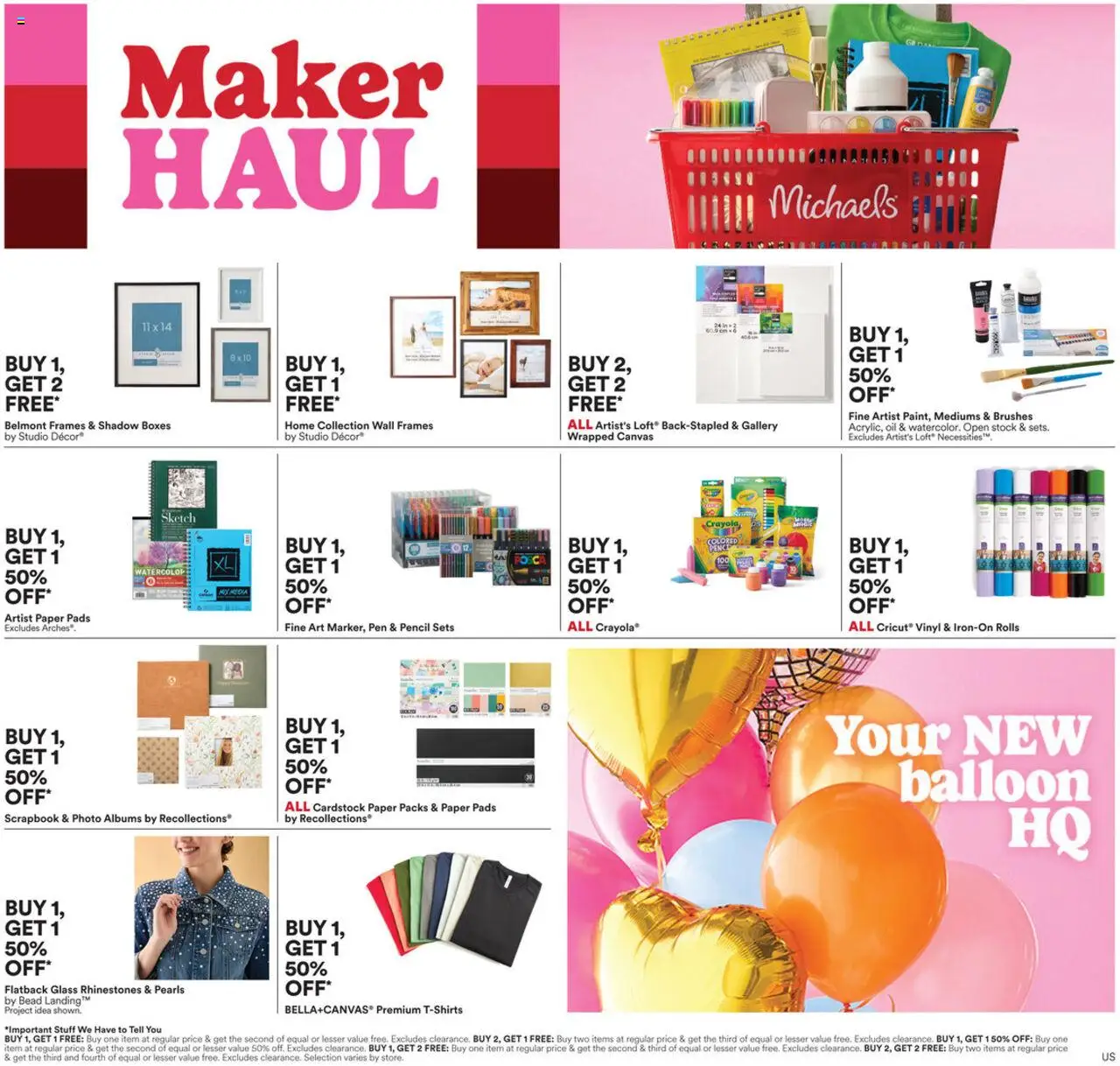Michaels Weekly Ad from 08/03/2025 - Flyer - Page number 1 - Canvas, Pads, Oil, Pen, Pencil, Brushes, Watercolor