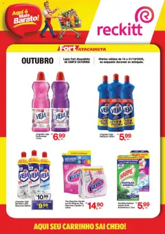 Pré-Visualização do folheto "Ofertas Reckitt" da loja Fort Atacadista válido a partir de 16/10/2025