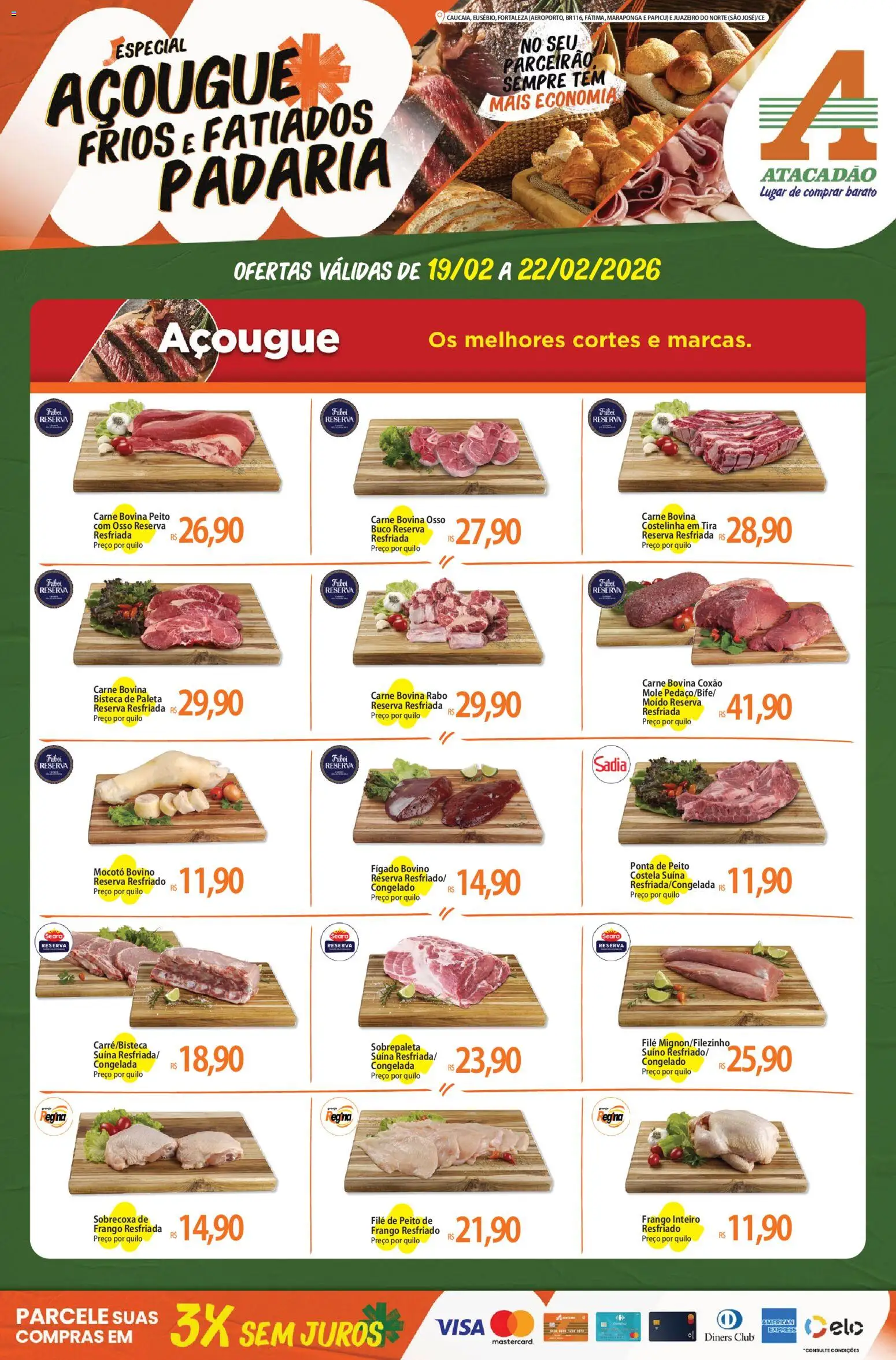 Pré-Visualização do folheto "Ofertas - CE" da loja Atacadão válido a partir de 19/02/2026