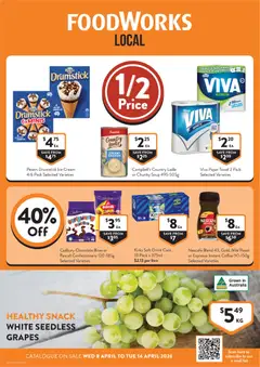 Preview of catalogue Foodworks catalogue SA from shop Foodworks valid 08/04/2026