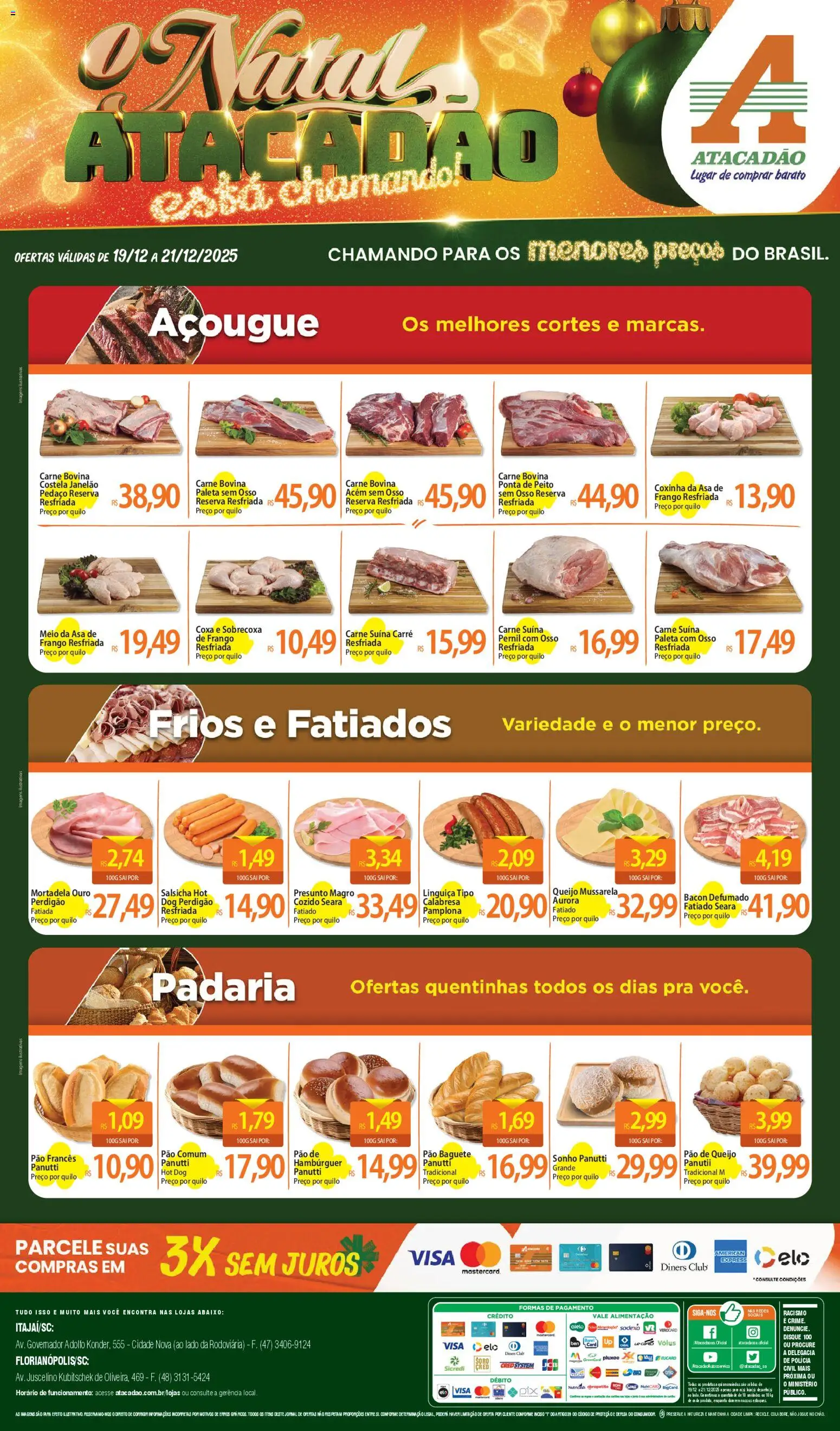 Pré-Visualização do folheto "Ofertas - SC" da loja Atacadão válido a partir de 19/12/2025