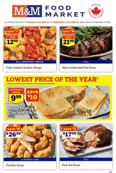 Un aperçu du dépliant Weekly flyer / circulaire du magasin M&M Food Market est valide à partir 23 oct. 2025