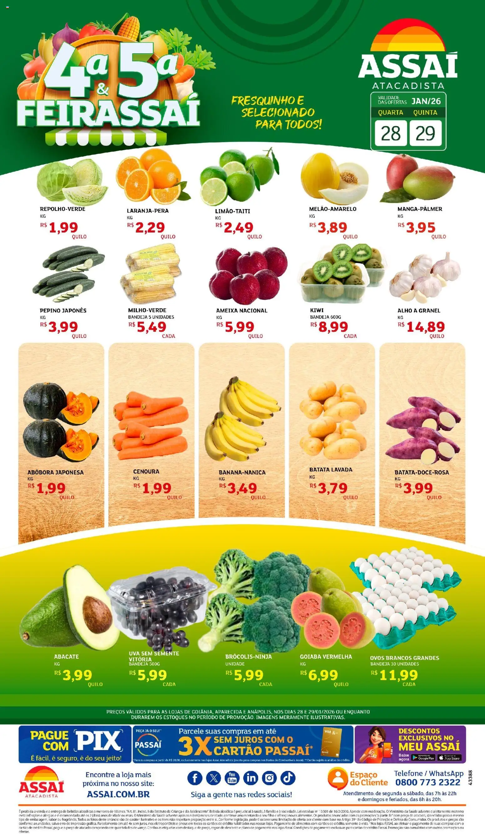 Pré-Visualização do folheto "Encarte - GO" da loja Assaí Atacadista válido a partir de 28/01/2026