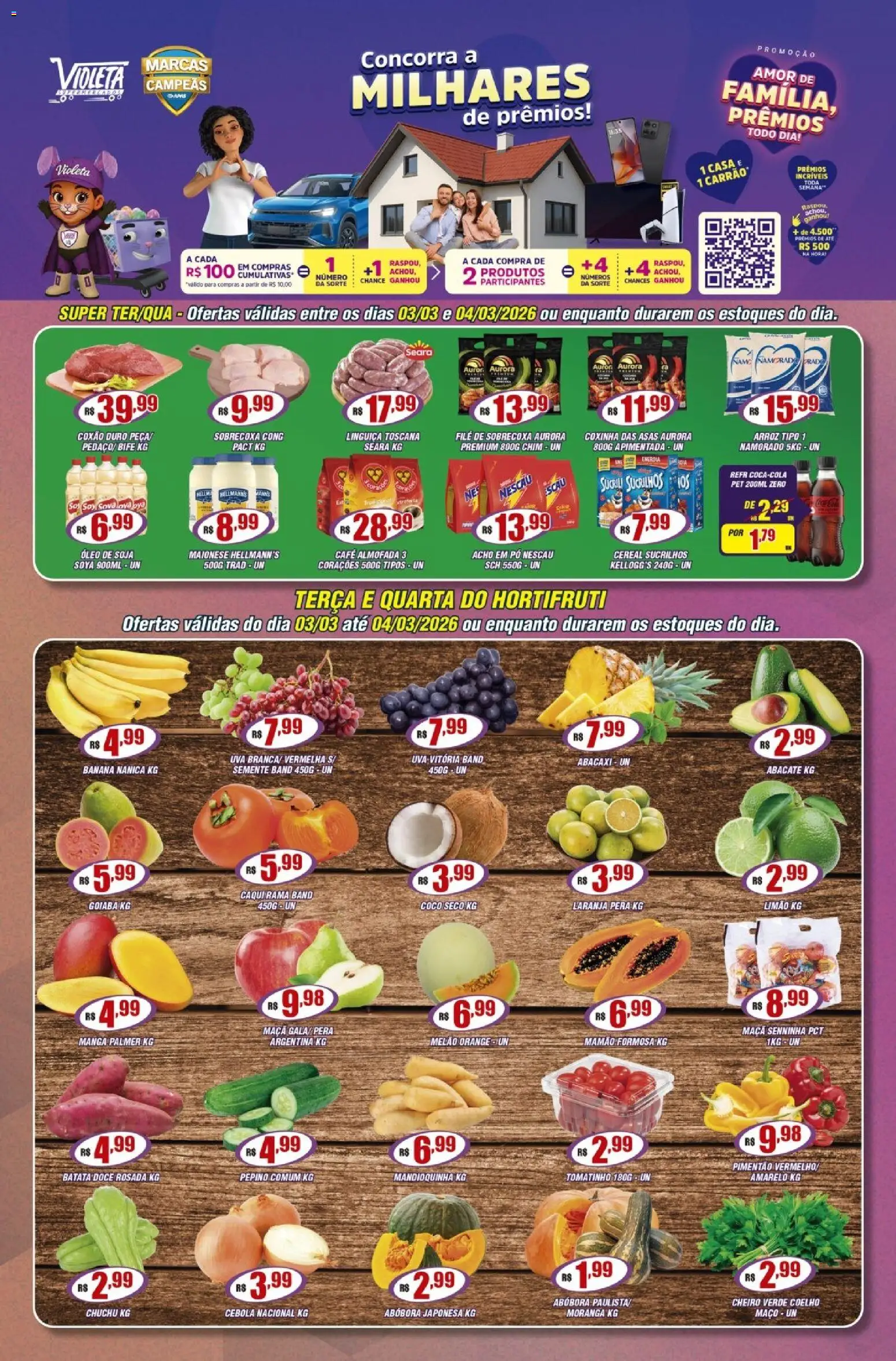 Pré-Visualização do folheto "Violeta Supermercados - Ofertas da semana" da loja Violeta Supermercados válido a partir de 03/03/2026