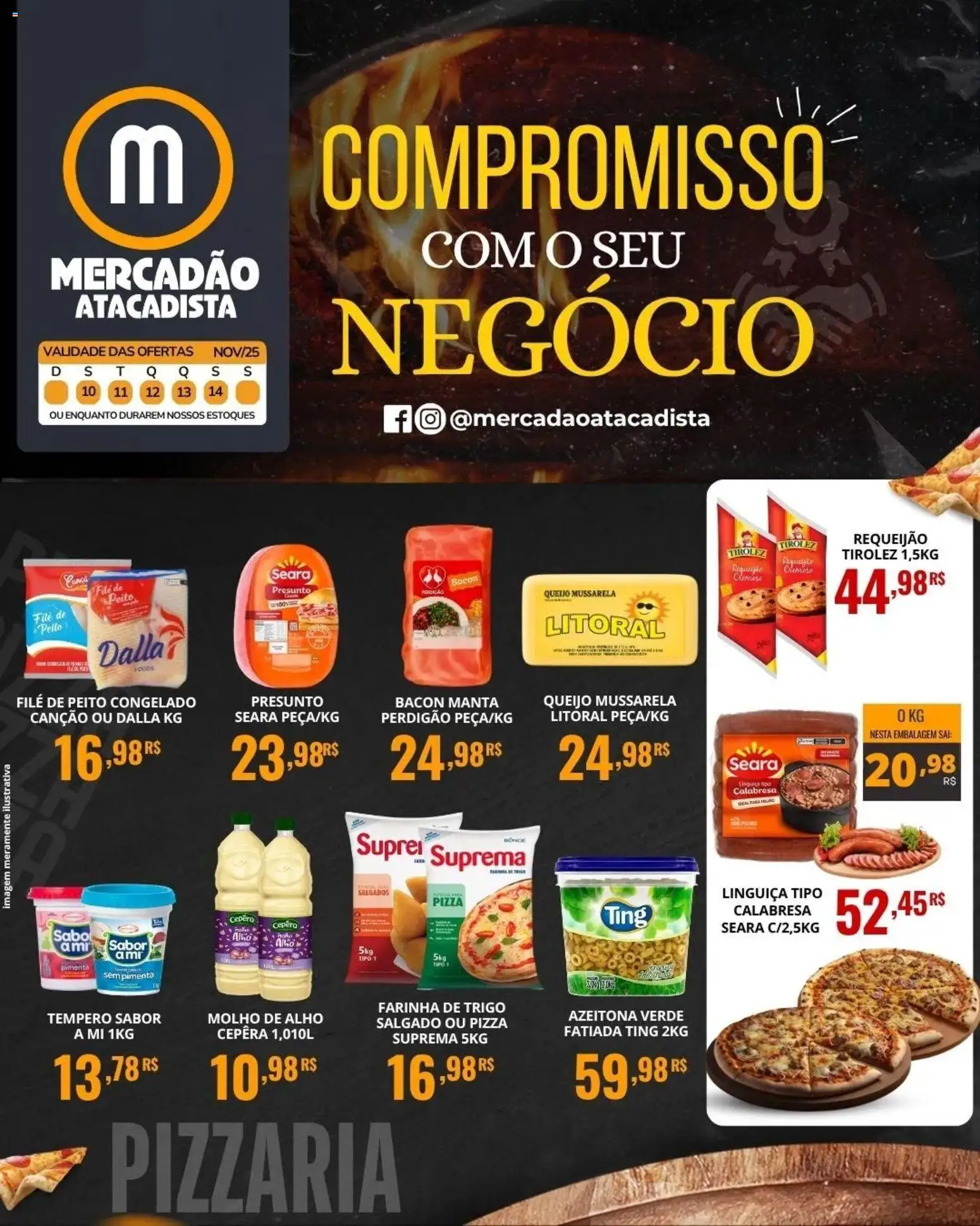 Pré-Visualização do folheto "Ofertas da semana" da loja Mercadão Atacadista válido a partir de 10/11/2025
