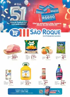 Pré-Visualização do folheto "Ofertas da semana" da loja São Roque Supermercados válido a partir de 19/09/2025