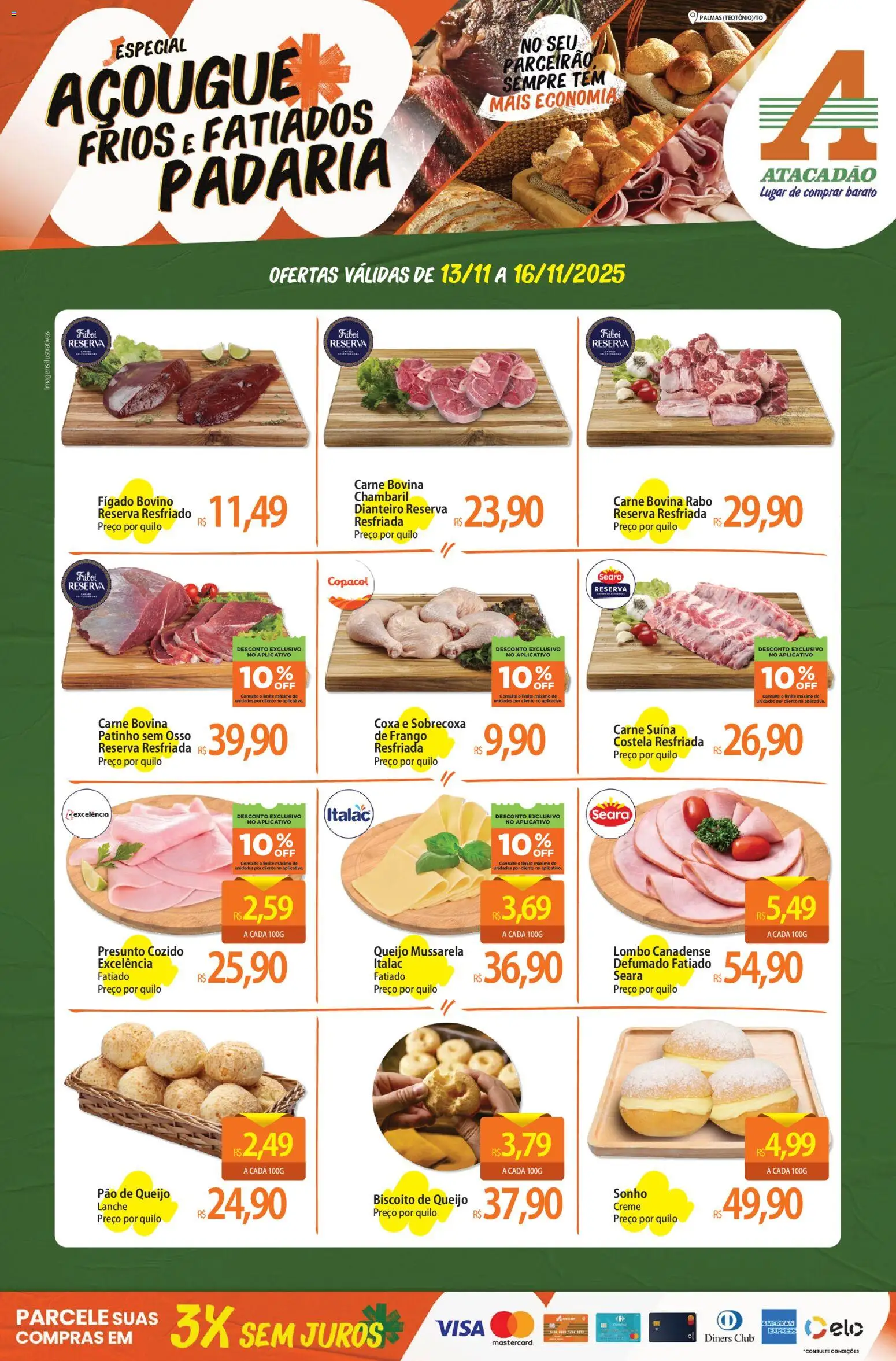 Pré-Visualização do folheto "Ofertas - TO" da loja Atacadão válido a partir de 13/11/2025