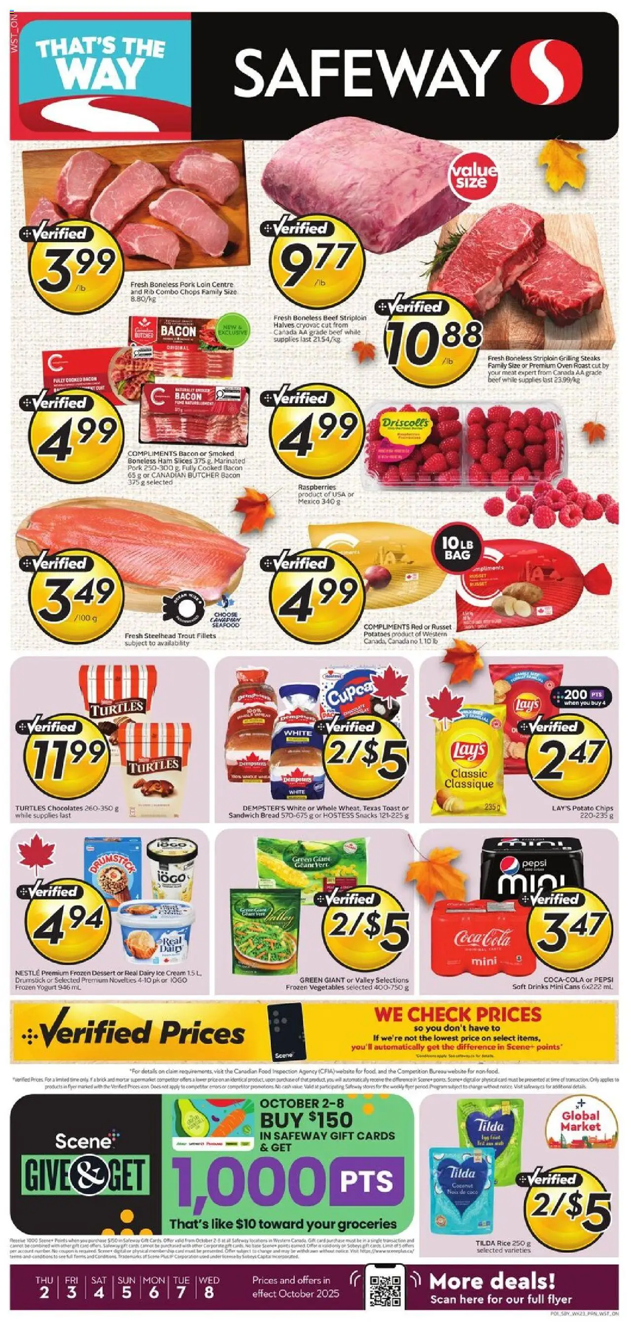 Safeway flyer valid from Oct 02, 2025 - page number 1