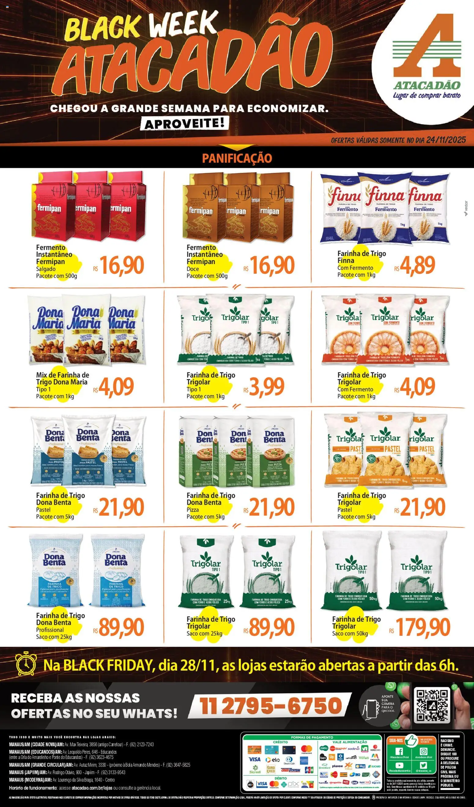 Pré-Visualização do folheto "Ofertas - AM" da loja Atacadão válido a partir de 24/11/2025