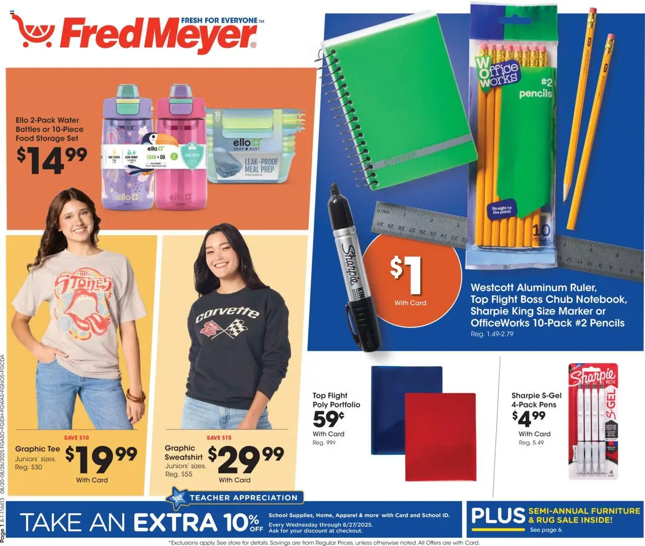 Fred Meyer Home & Apparel from 08/20/2025 - Flyer - Page number 1