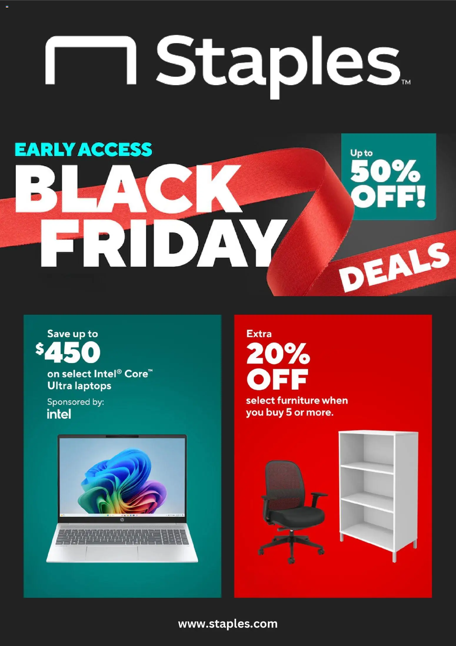 Ad Preview of Staples Black Friday from 11/20/2025