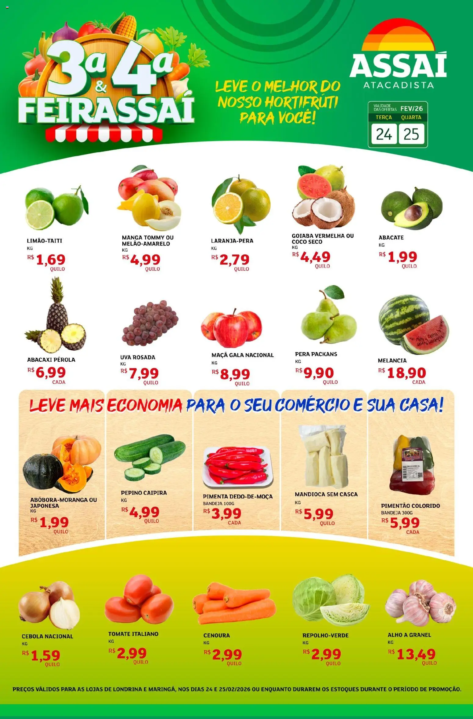 Pré-Visualização do folheto "Encarte - PR" da loja Assaí Atacadista válido a partir de 24/02/2026