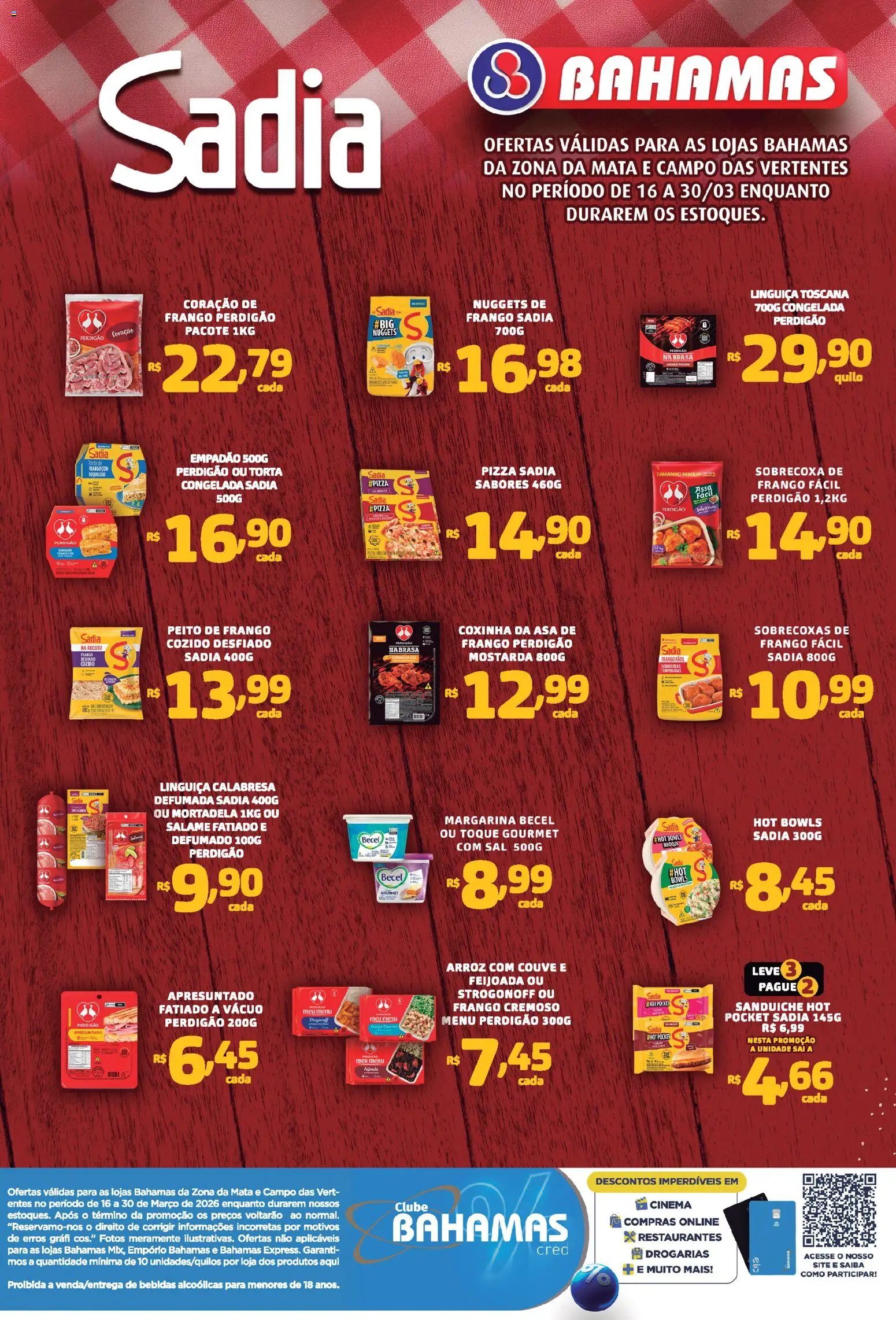Pré-Visualização do folheto "Bahamas Supermercados ofertas Sadia " da loja Bahamas Supermercados válido a partir de 16/03/2026
