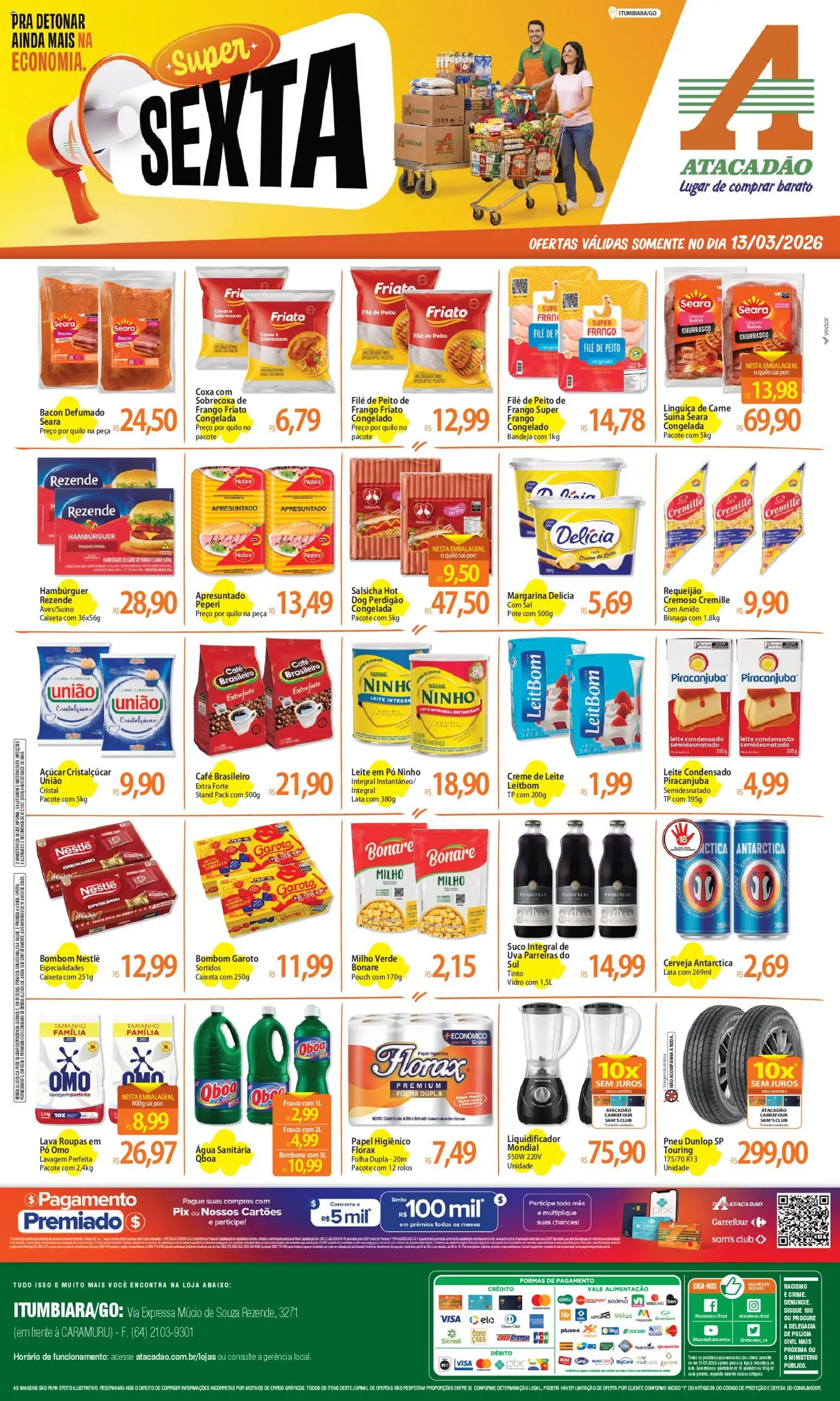 Pré-Visualização do folheto "Atacadão ofertas - GO" da loja Atacadão válido a partir de 13/03/2026