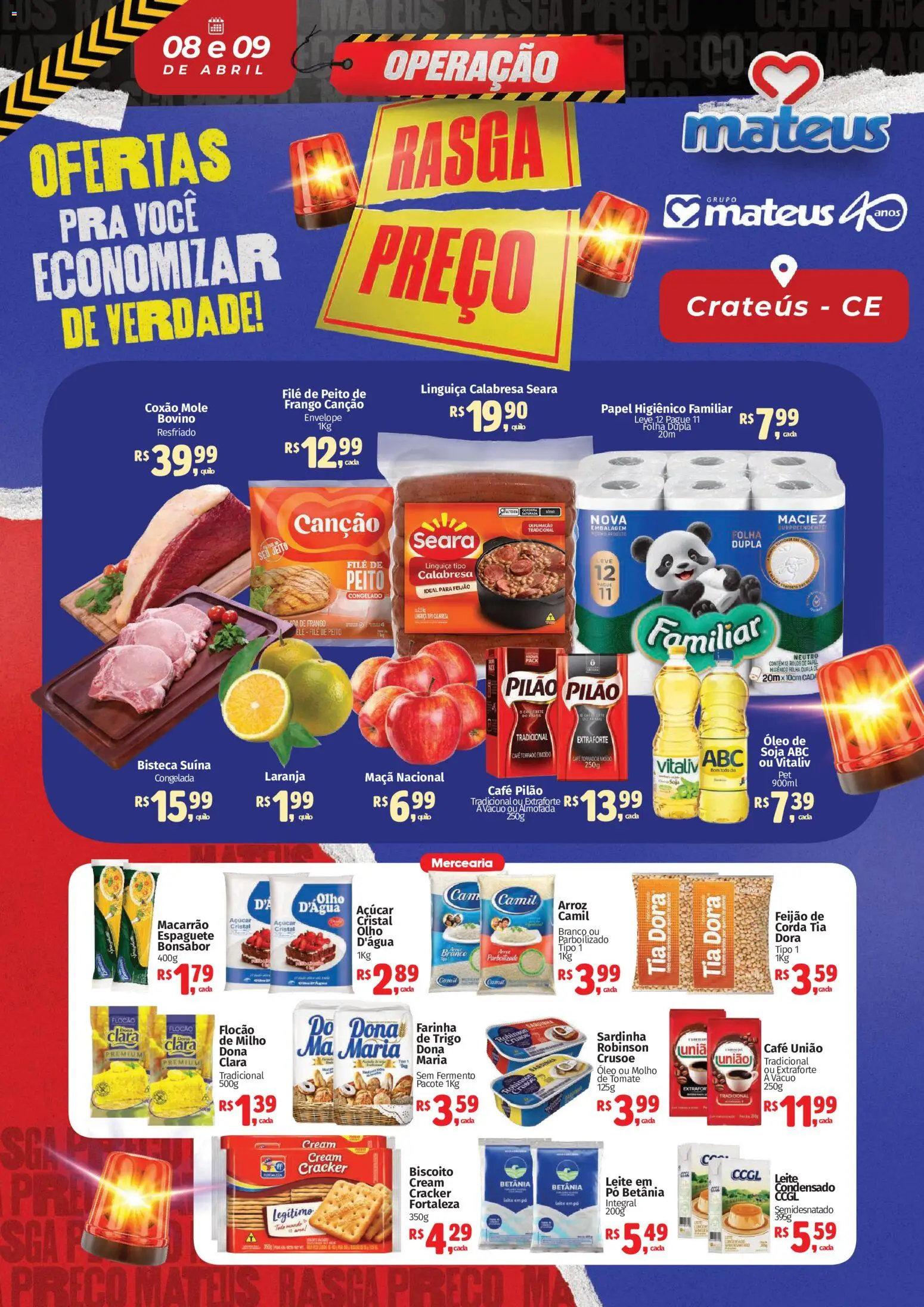 Pré-Visualização do folheto "Mateus ofertas Rasga Preço" da loja Mateus válido a partir de 08/04/2026
