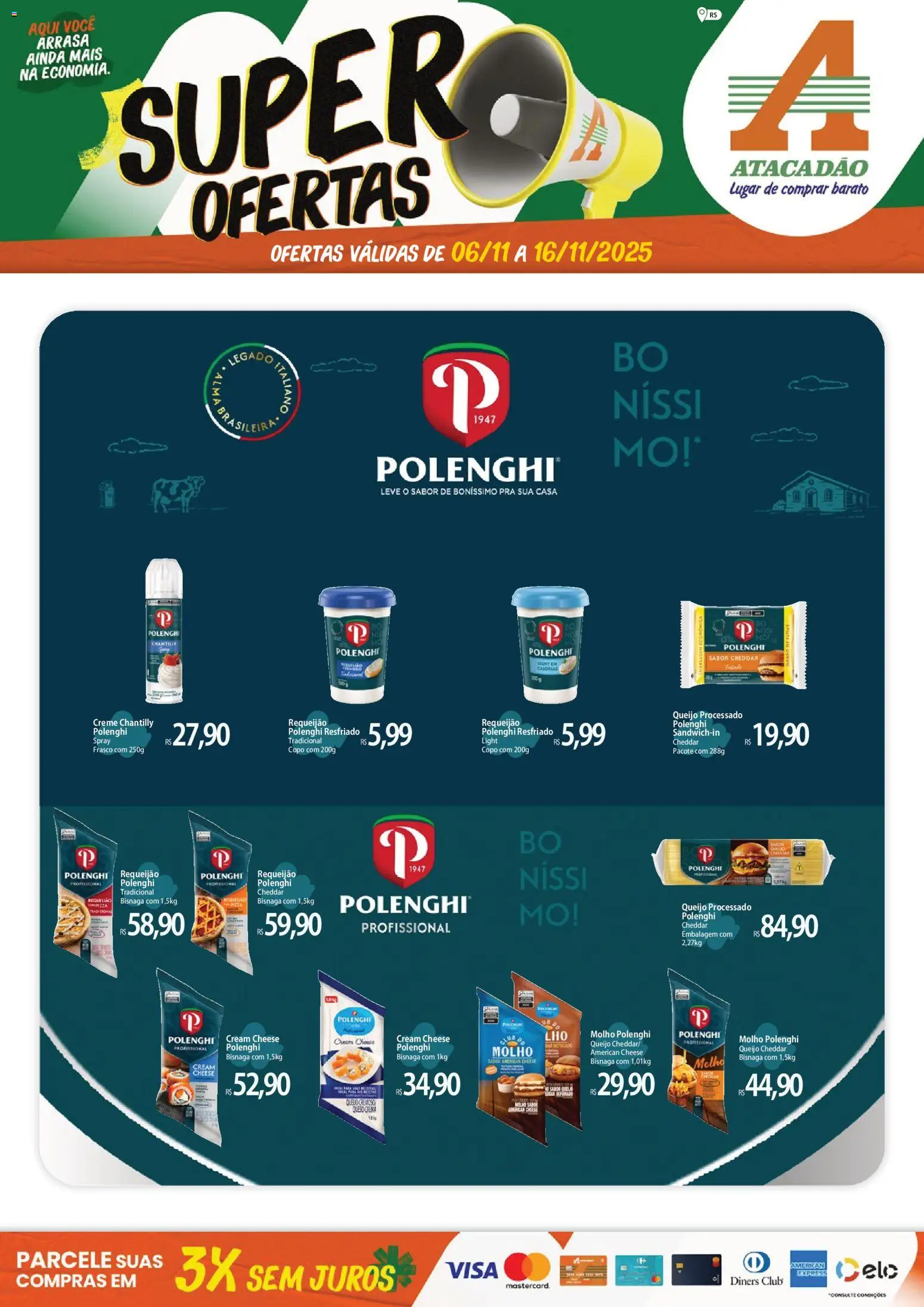Pré-Visualização do folheto "Ofertas - RS" da loja Atacadão válido a partir de 06/11/2025