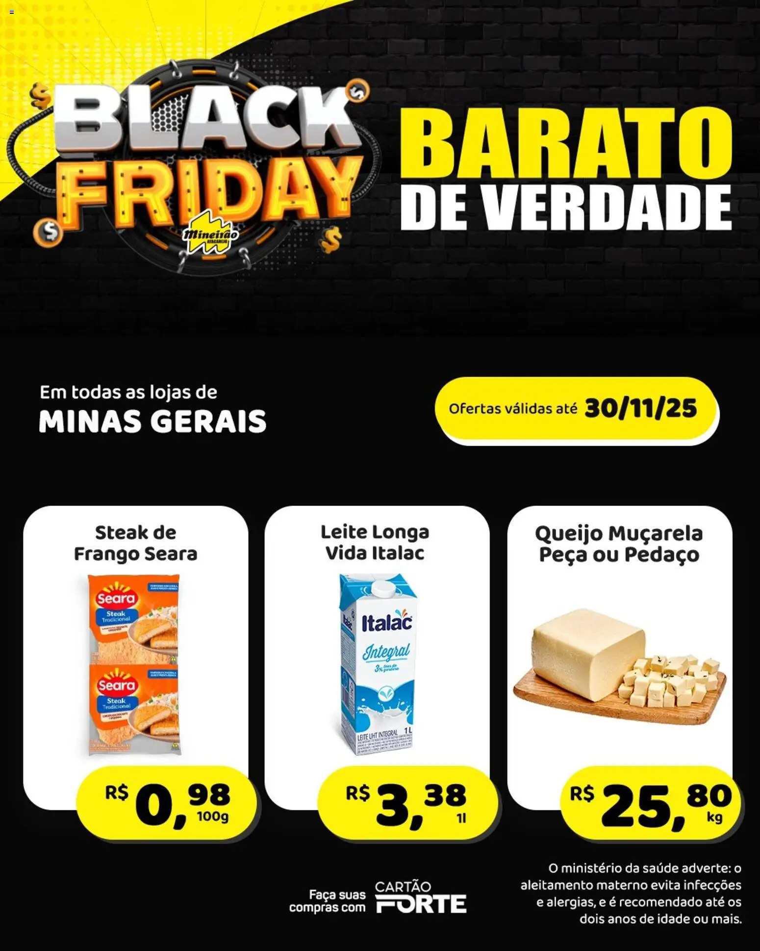 Pré-Visualização do folheto "Black Friday" da loja Mineirão Atacarejo válido a partir de 28/11/2025