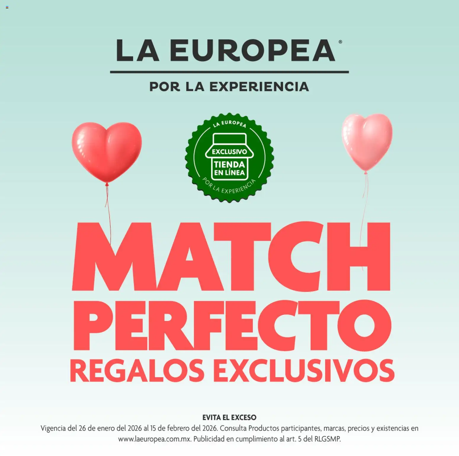 Vista previa las ofertas de la tienda La Europea - Catálogo Match perfecto regalos exclusivos desde el 26/01/2026 