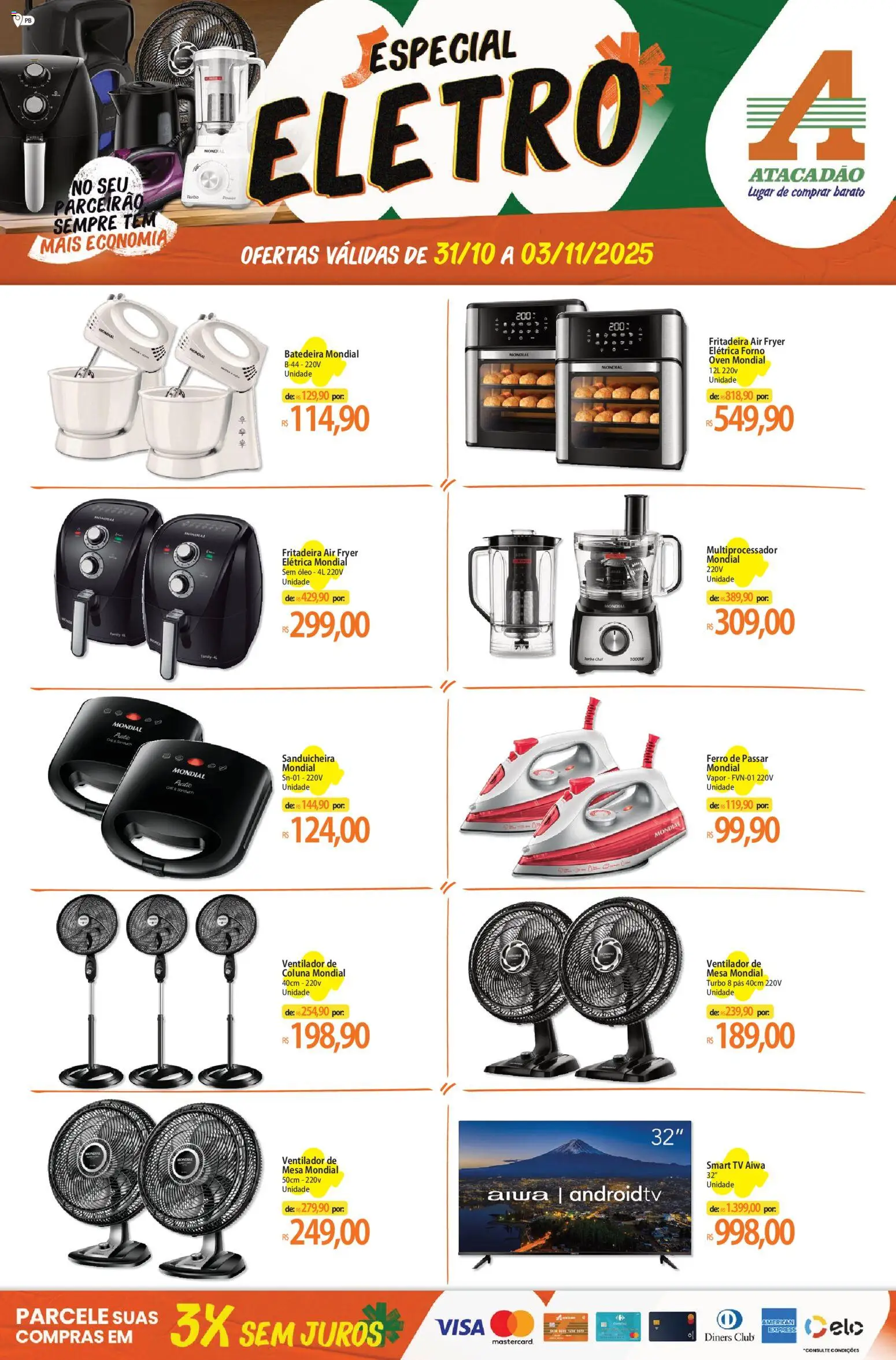 Pré-Visualização do folheto "Ofertas - PB" da loja Atacadão válido a partir de 31/10/2025