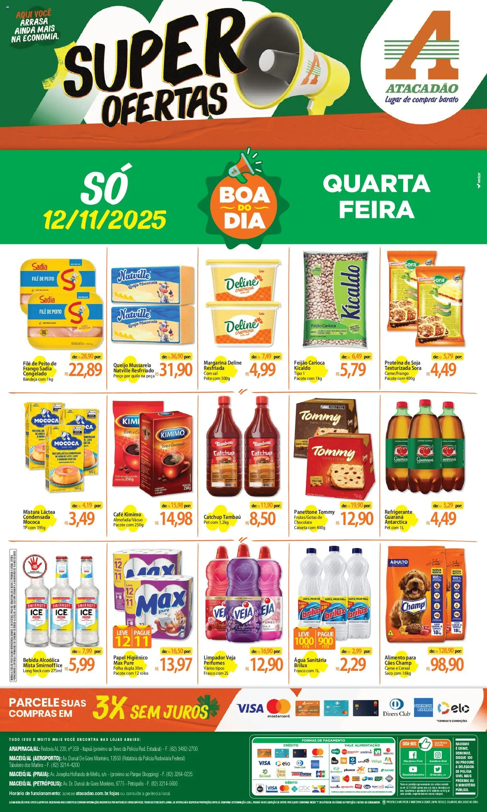 Pré-Visualização do folheto "Ofertas - AL" da loja Atacadão válido a partir de 12/11/2025