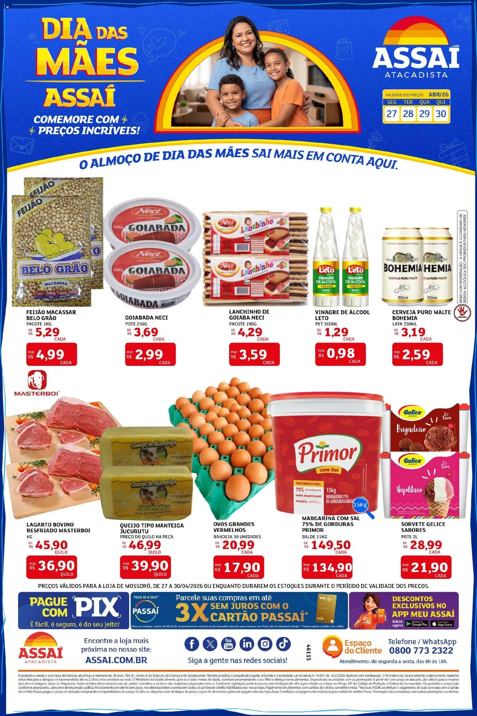 Pré-Visualização do folheto "Assaí Atacadista ofertas - RN" da loja Assaí Atacadista válido a partir de 27/04/2026