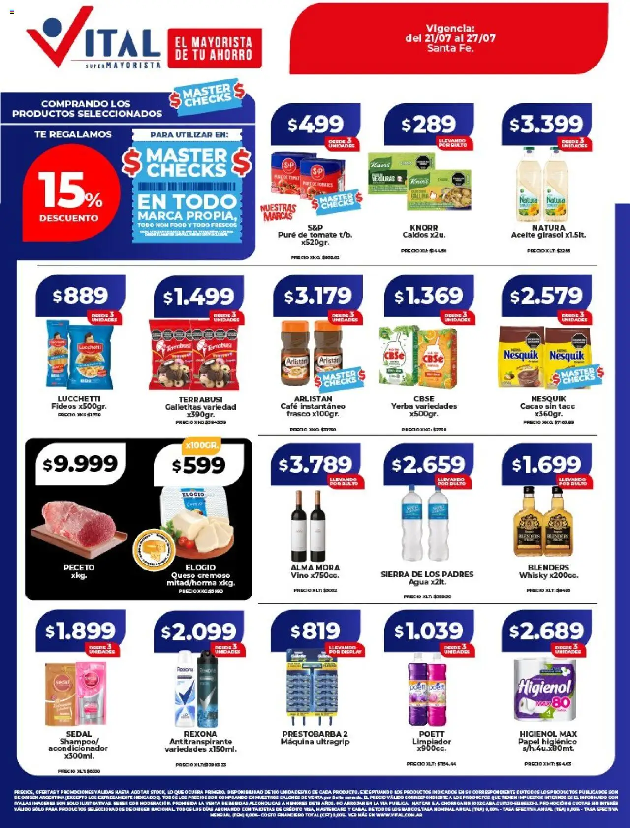 Vital Ofertas - Santa Fe del 21/07/2025 >> Catálogo