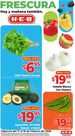 Vista previa las ofertas de la tienda H-E-B - Folleto Frescura desde el 17/02/2026 
