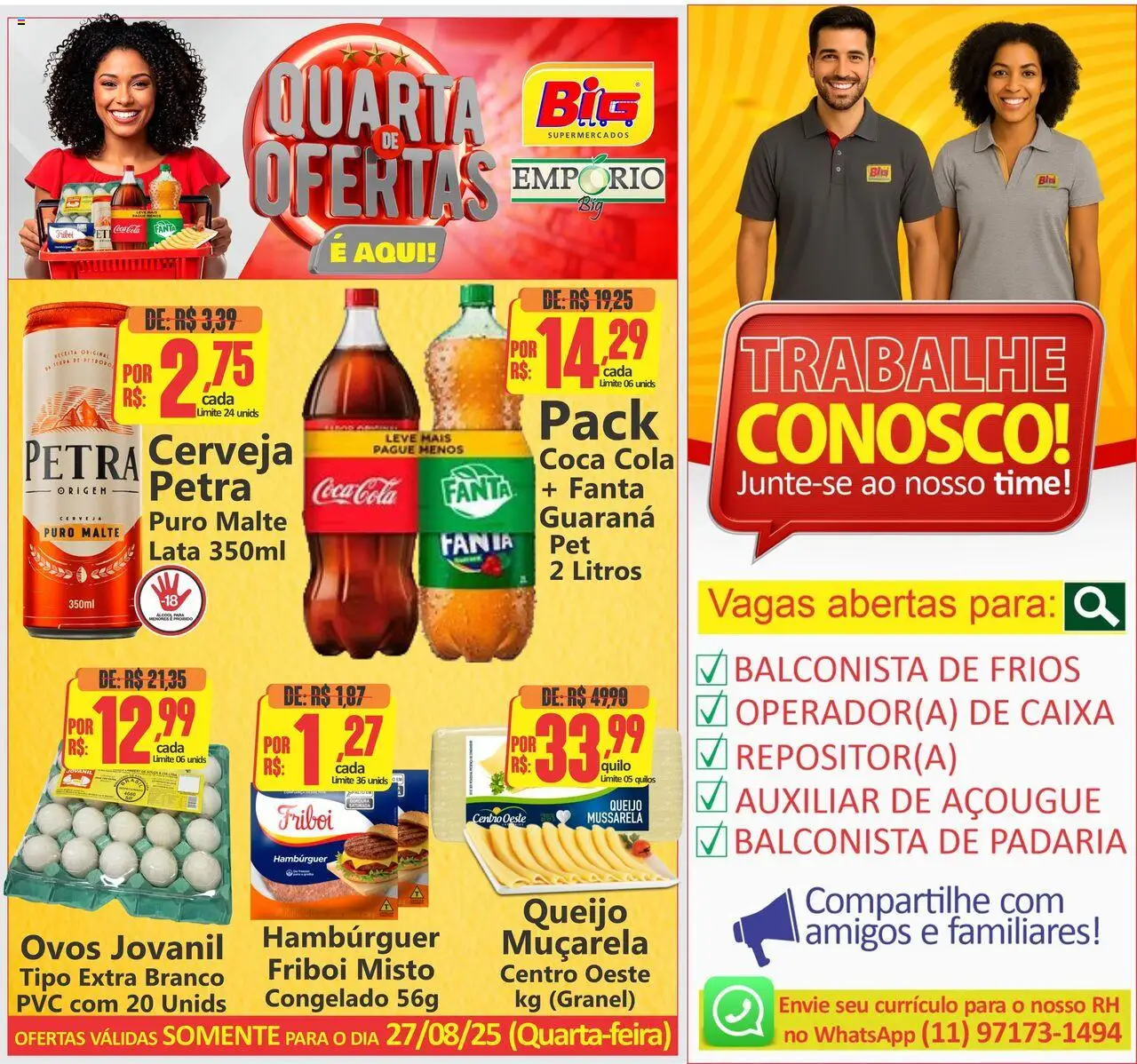 Big Supermercados folheto "Ofertas do Dia" válido a partir de 27/08/2025 - número de página 1