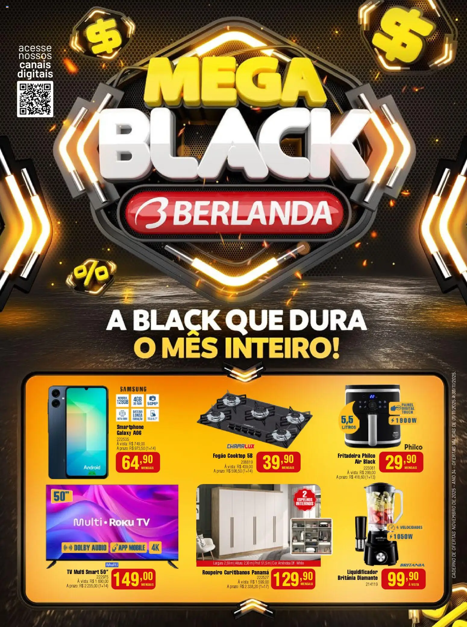Pré-Visualização do folheto "Black Friday" da loja Berlanda válido a partir de 01/11/2025