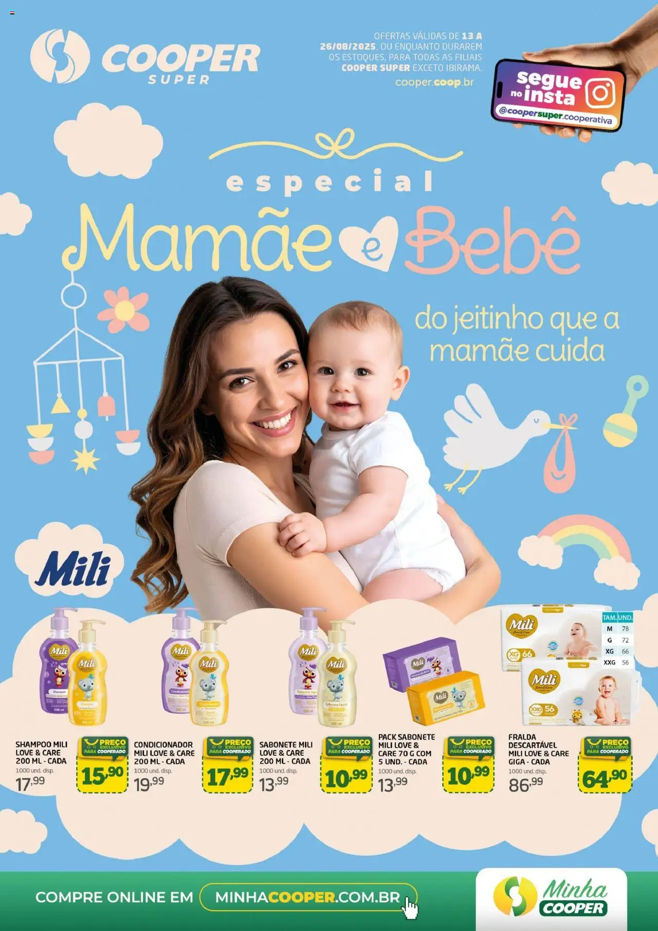 Cooper folheto "Ofertas Mamae e Bebe" válido a partir de 13/08/2025 - número de página 1