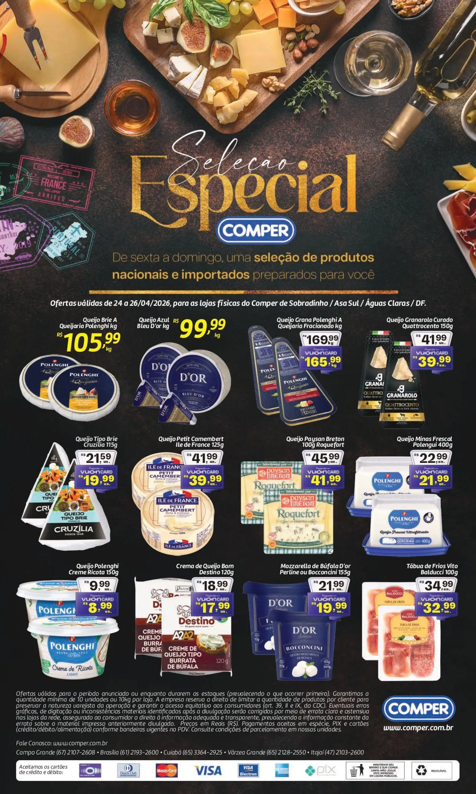 Pré-Visualização do folheto "Comper ofertas Seleções Especiais" da loja Comper válido a partir de 24/04/2026