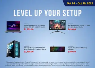 Preview of leaflet Weekly flyer from shop Canada Computers is valid from Oct 24, 2025