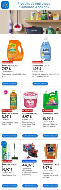 Un aperçu du dépliant Nettoyage d'automne du magasin Walmart est valide à partir 25 sept. 2025