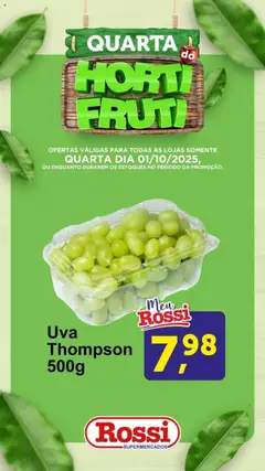 Pré-Visualização do folheto "Ofertas da semana" da loja Rossi Supermercados válido a partir de 01/10/2025
