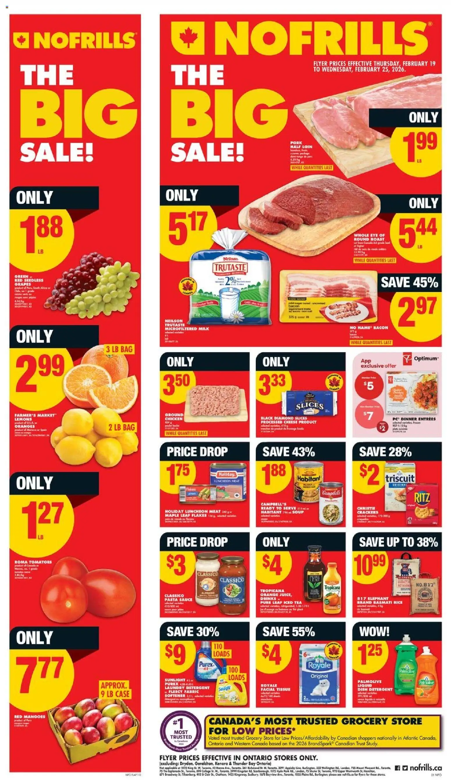 Preview of leaflet Weekly Flyer - ON from shop No Frills is valid from Feb 19, 2026