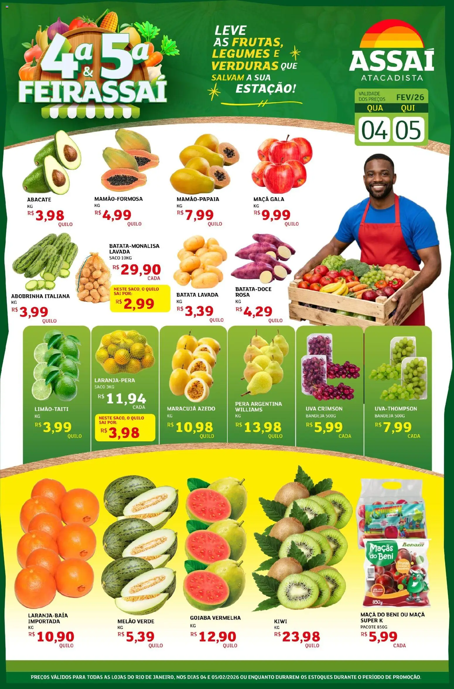 Pré-Visualização do folheto "Encarte - RJ" da loja Assaí Atacadista válido a partir de 04/02/2026