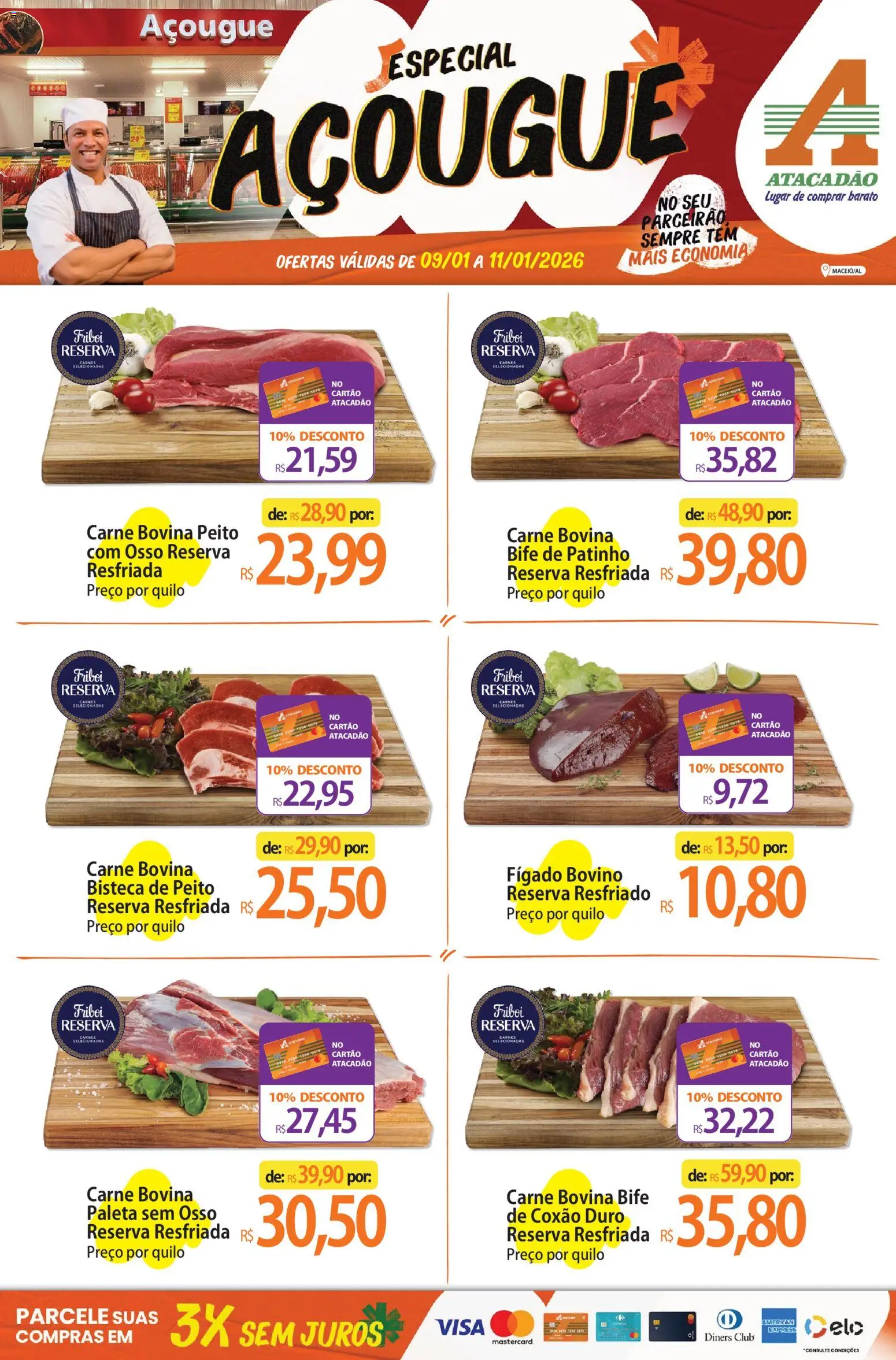 Pré-Visualização do folheto "Ofertas - AL" da loja Atacadão válido a partir de 09/01/2026