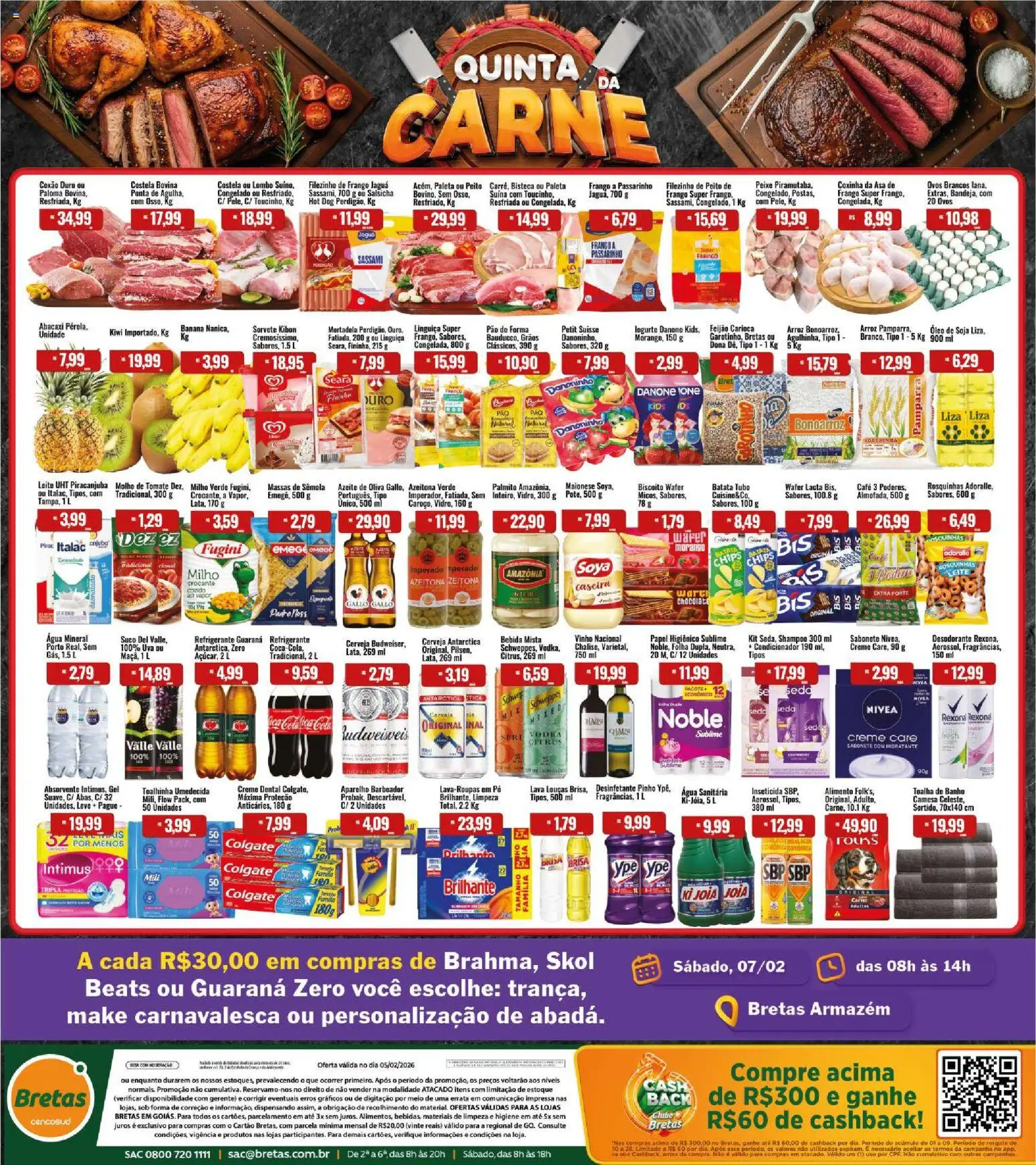 Pré-Visualização do folheto "Ofertas Quinta da Carne" da loja Bretas válido a partir de 05/02/2026