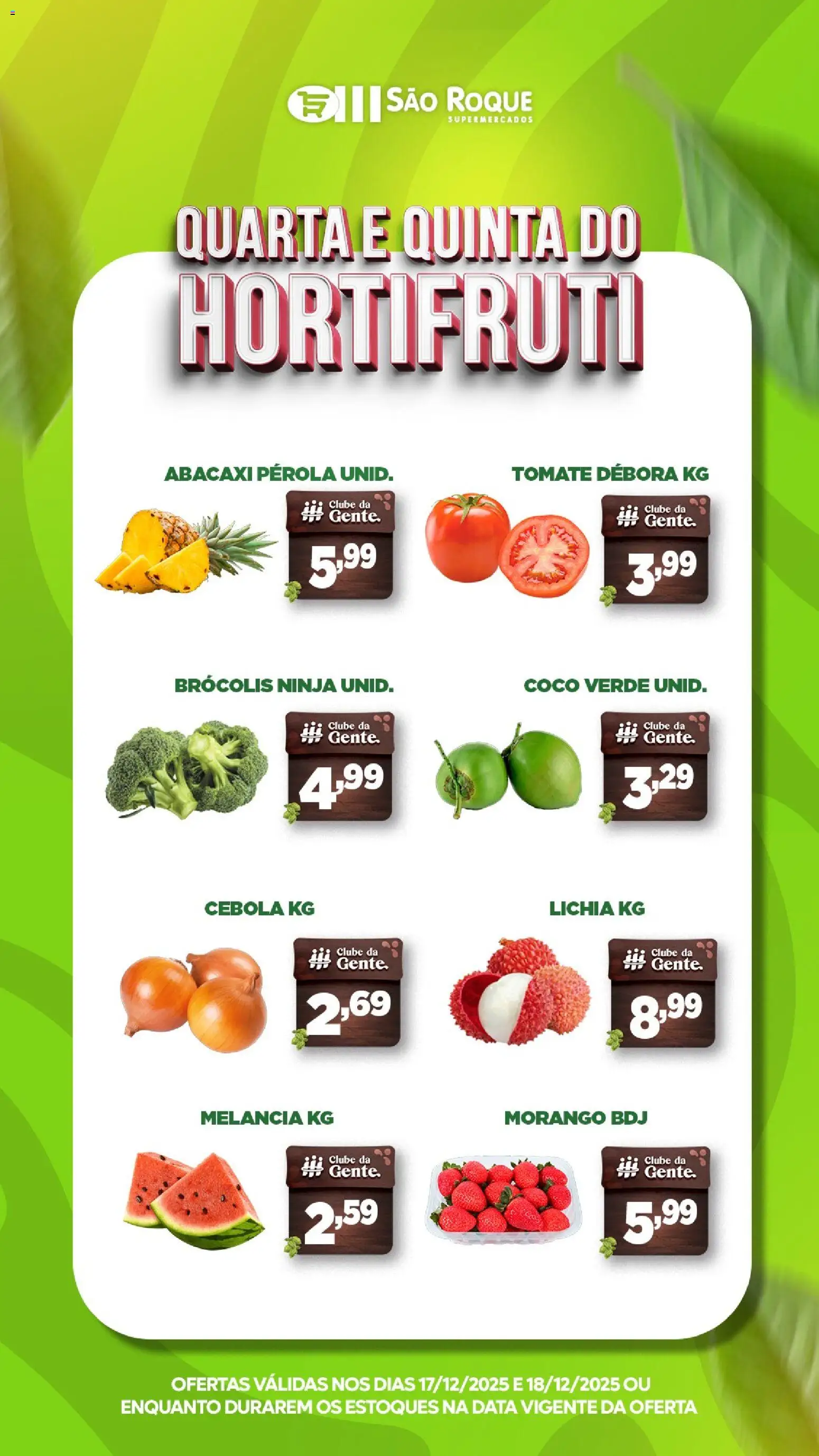 Pré-Visualização do folheto "Ofertas da semana" da loja São Roque Supermercados válido a partir de 17/12/2025
