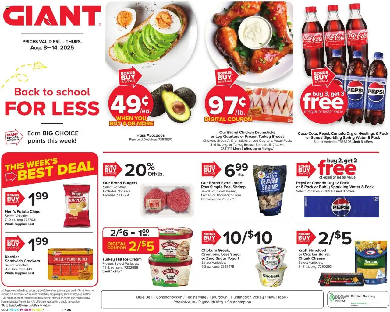 Giant Weekly Ad from 08/08/2025 - Flyer - Page number 1