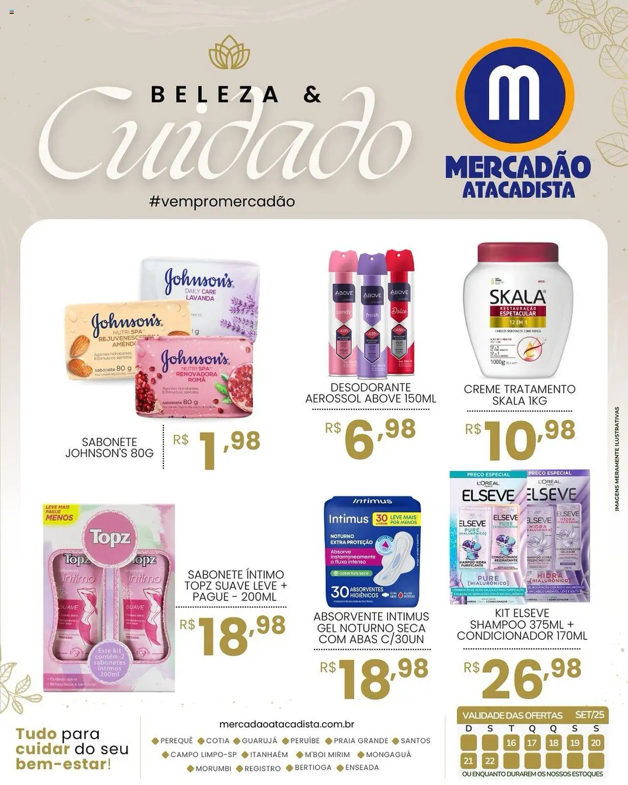 Mercadão Atacadista folheto "Ofertas Beleza & Cuidado" válido a partir de 16/09/2025 - número de página 1