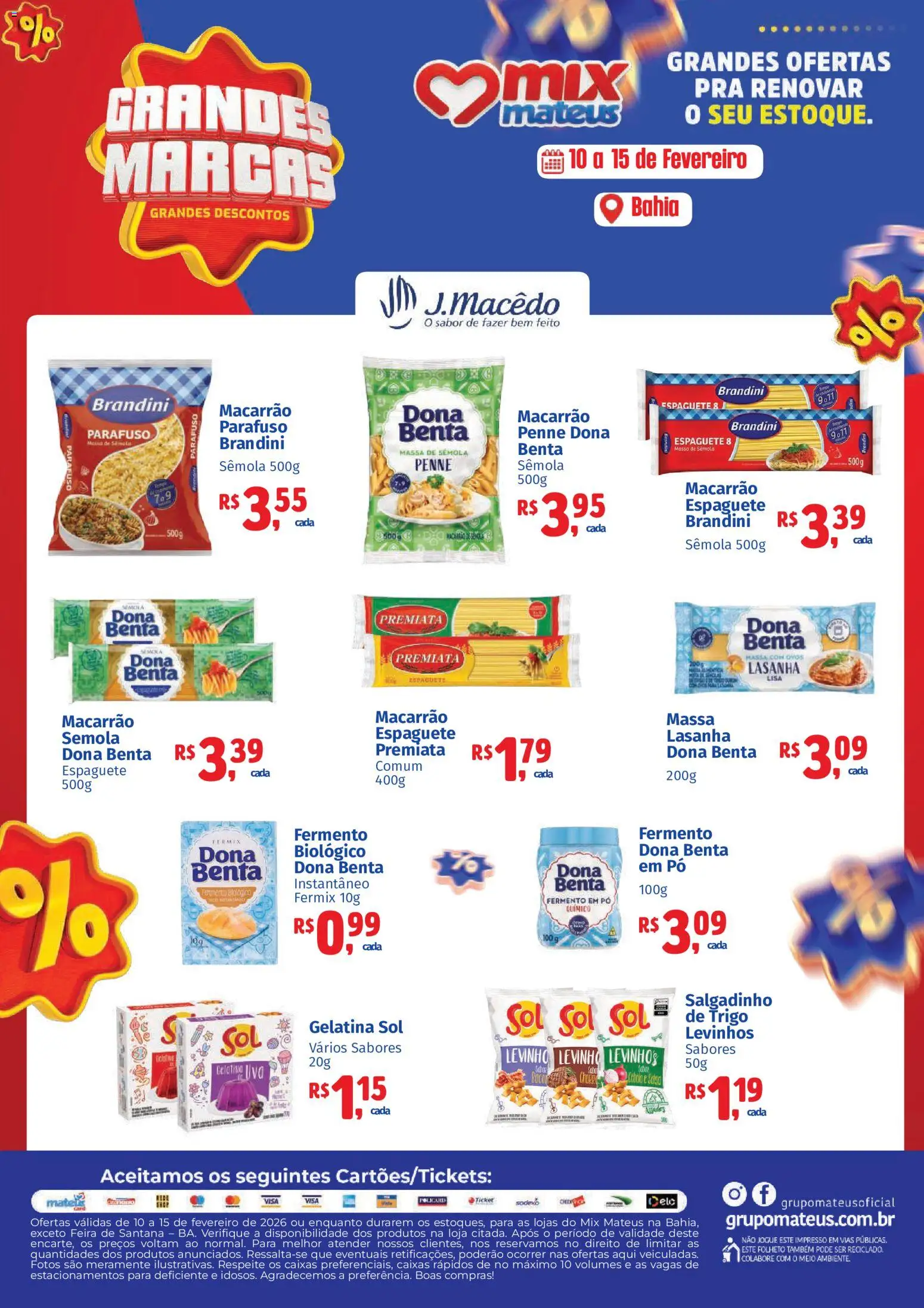 Pré-Visualização do folheto "Ofertas Grandes Marcas" da loja Mateus válido a partir de 10/02/2026
