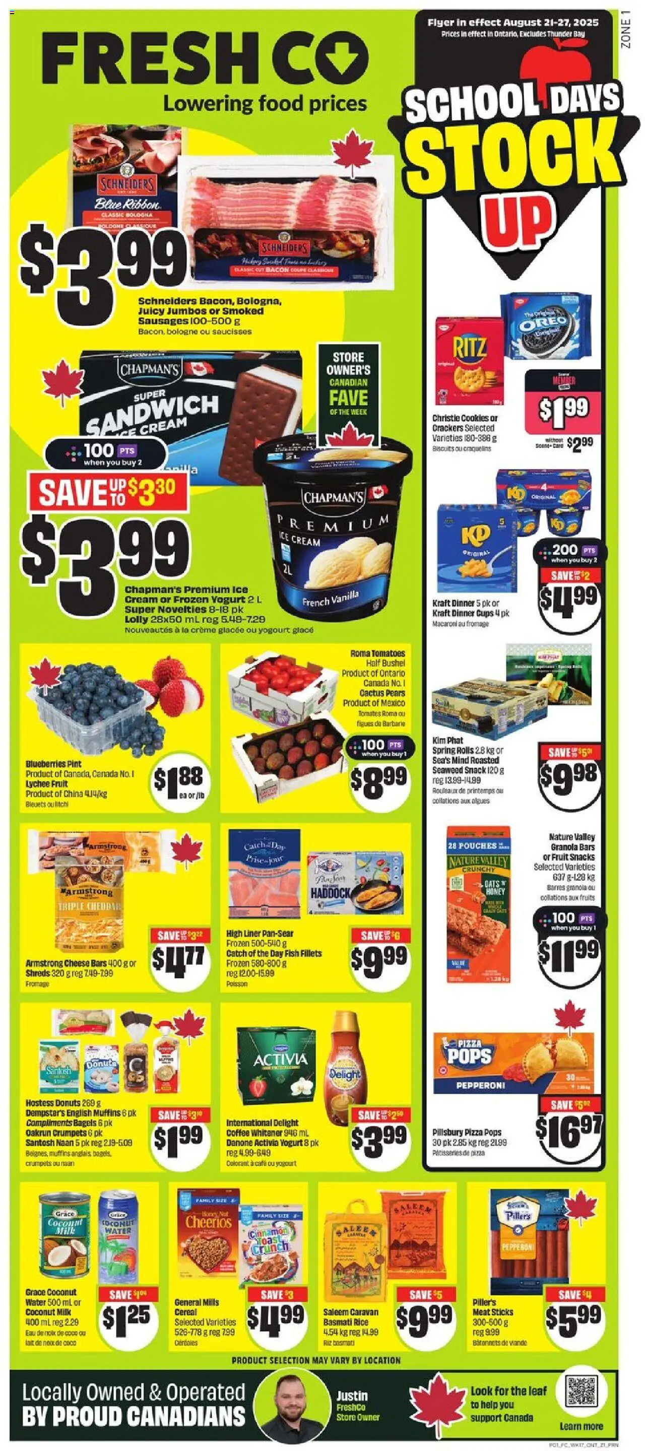 FreshCo flyer valid from Aug 21, 2025 - page number 1