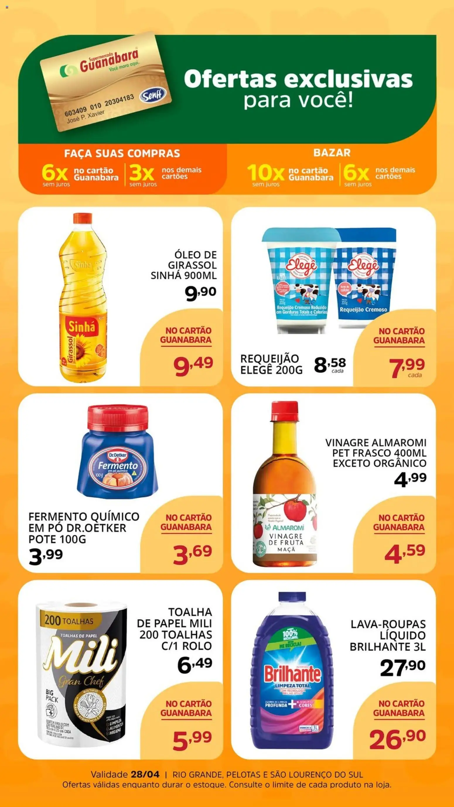 Pré-Visualização do folheto "Supermercado Guanabara ofertas Exclusivas" da loja Supermercado Guanabara válido a partir de 17/04/2026