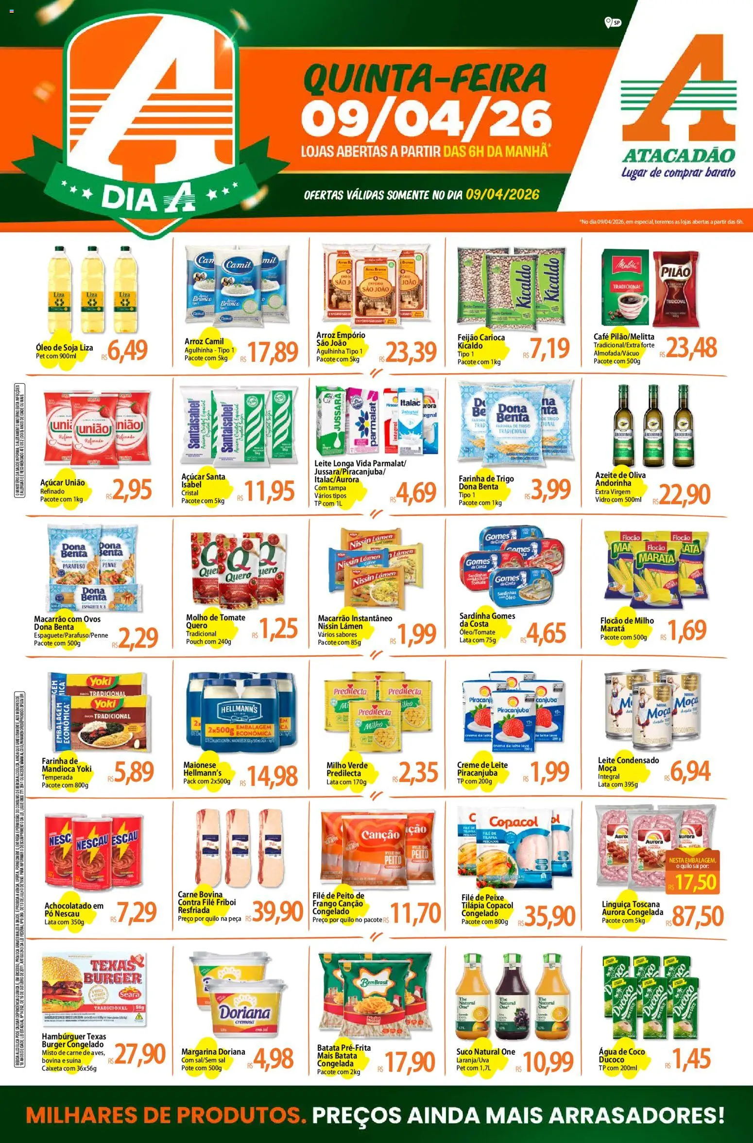 Pré-Visualização do folheto "Atacadão ofertas - SP" da loja Atacadão válido a partir de 09/04/2026